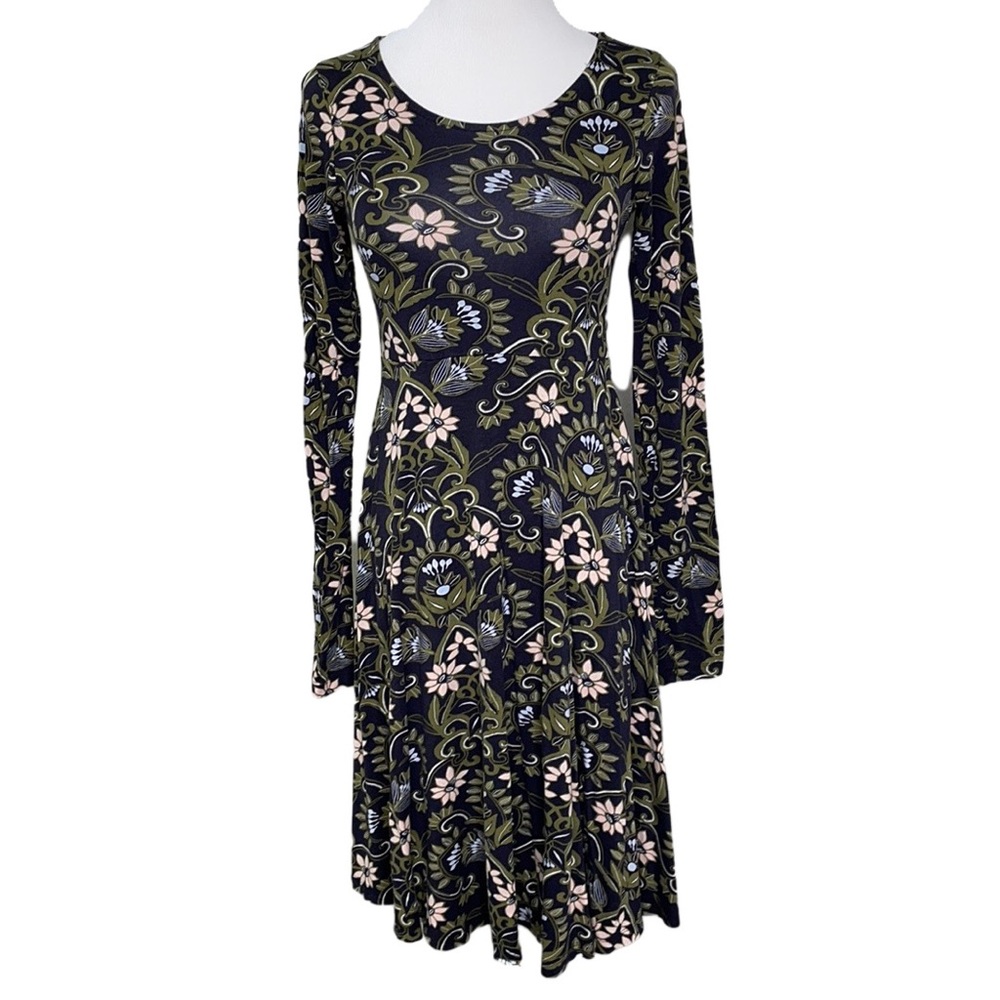 H&M Mama Long Sleeve Floral Maternity Dress